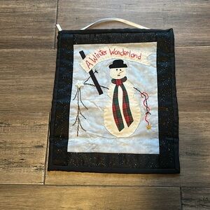 Handmade One of a Kind Quilted Winter Wonderland Wall Hanging